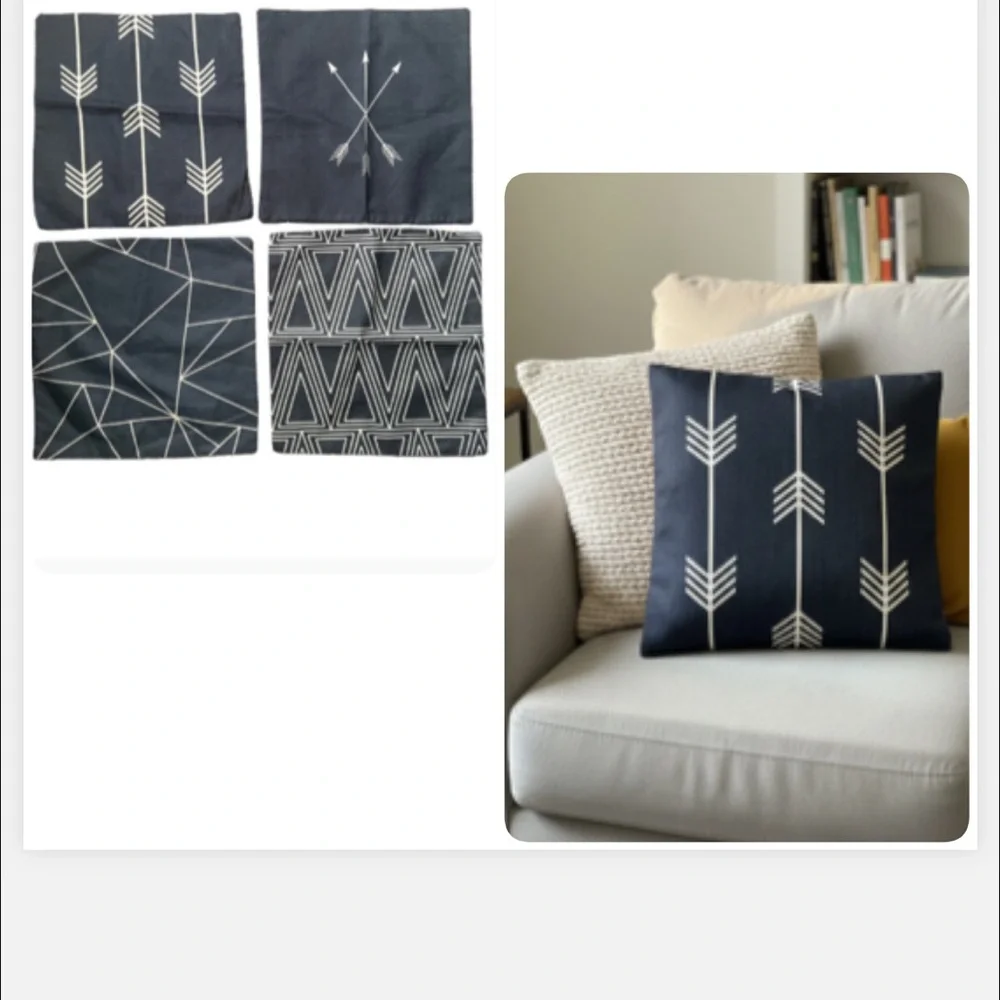 Modern farmhouse Chic home  Accent Pillows Gray and Cream